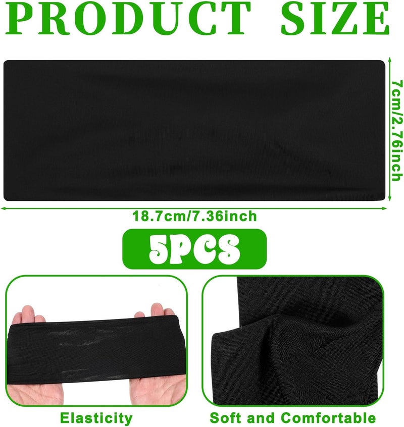 LIQWEI 5Pcs Boys Headband, Soccer Headbands for Boys, Sports Headbands for Kids Boy Headbanded for Sport, Kids Sweatbands Breathable Headband for Sports Running Exercise Football - Image 3